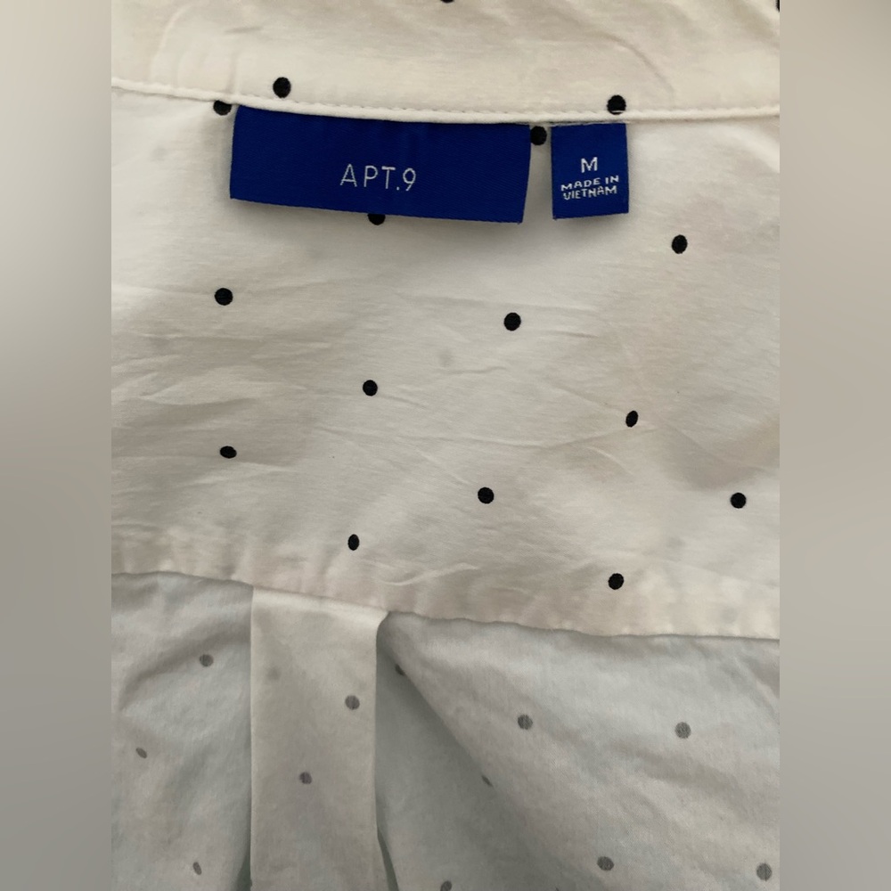 APT. 9. WOMENS White Polka Dot Women's Top - Picture 16 of 16